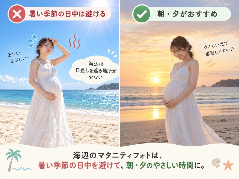 マタニティフォトのおすすめの時間帯
