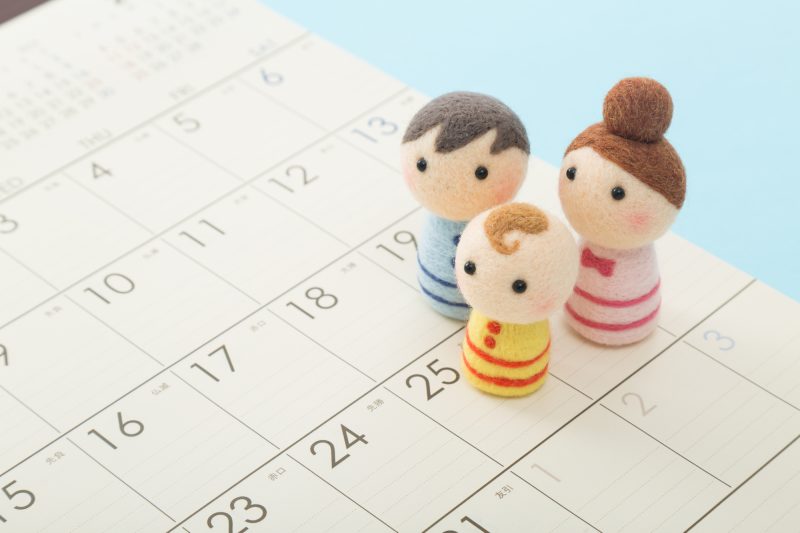 カレンダーと家族