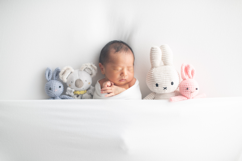 【ふぉとる写真】ニューボーンフォト_ぬいぐるみ