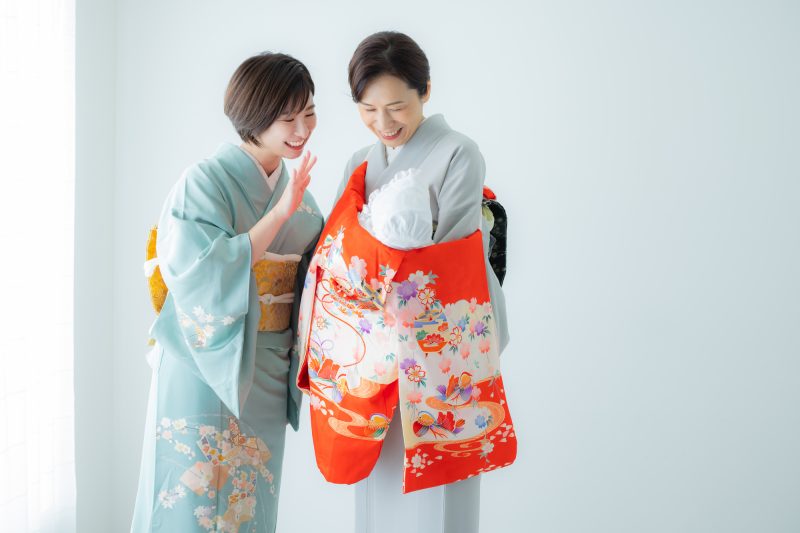 お宮参り/女性/着物/赤ちゃん