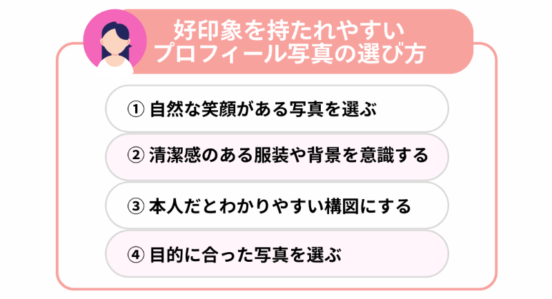 好印象を持たれやすいプロフィール写真の選び方